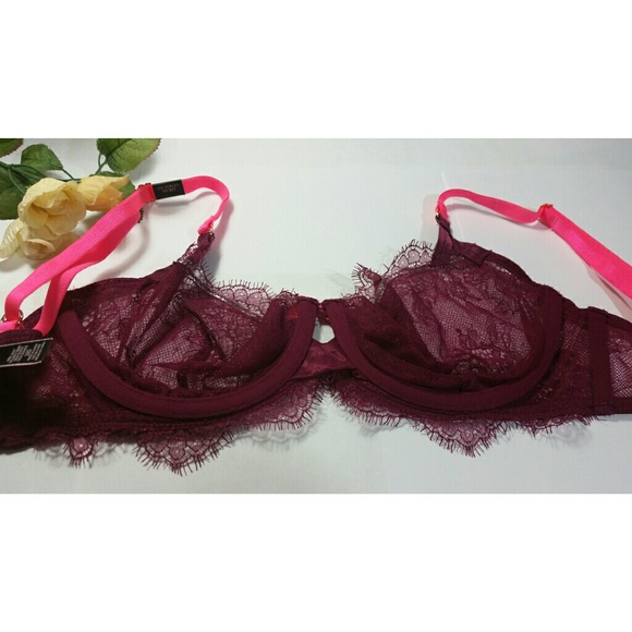 NEW VS Bra Size 32D Maroon Unlined $20 - Picture 6 of 6